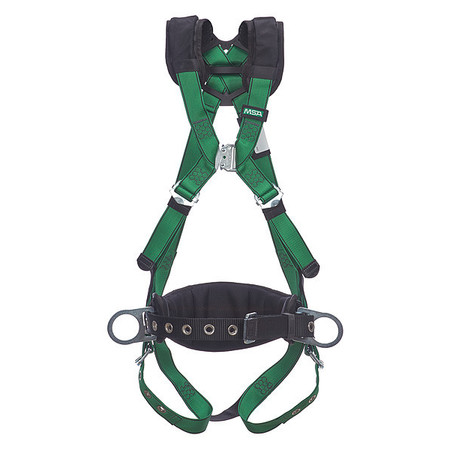 Msa Safety Fall Protection Harness, Vest Style, 2XL 10207736