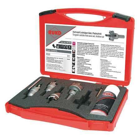 ROTHENBERGER Hole Saw Kit, 6 Pieces, Tungsten Carbide 105302