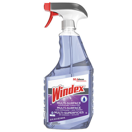 WINDEX Liquid Glass Cleaner, Purple, Fresh, Trigger Spray Bottle, 8 PK 322381