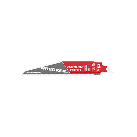 Milwaukee Tool 6" L x 6 TPI Reciprocating Saw Blade 48-00-5241