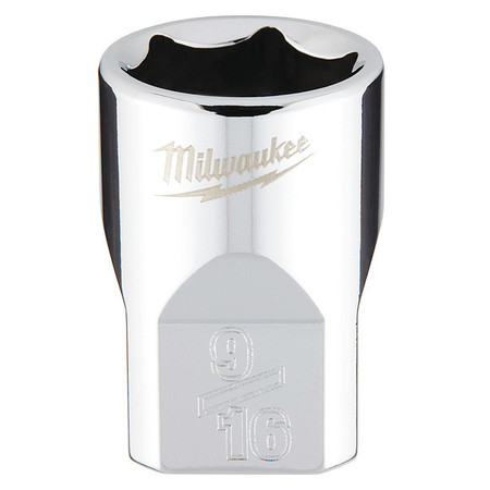 Milwaukee Tool 3/8 in. Drive 9/16 in. SAE 6-Point Socket with FOUR FLAT Sides 45-34-9065