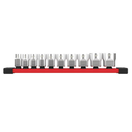 Milwaukee Tool 3/8 in Drive Standard Socket Set SAE 10 Pieces 5/16 in to 7/8 in , Chrome 48-22-9403