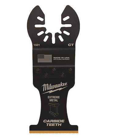 Milwaukee Tool 1-3/8 in. OPEN-LOK TITANIUM ENHANCED Carbide Teeth Metal-Cutting Oscillating Multi-Tool Blade (1 pk) 49-25-1501