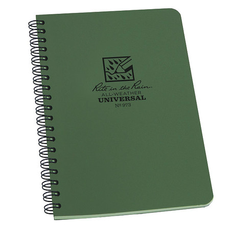 Rite In The Rain All Weather Notebook, Green Cover Color 973