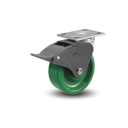 ALBION 6" X 2" Non-Marking Polyurethane X-Treme Swivel Caster, Total Lock Brake, Loads Up To 1000 lb 16XI06201ST