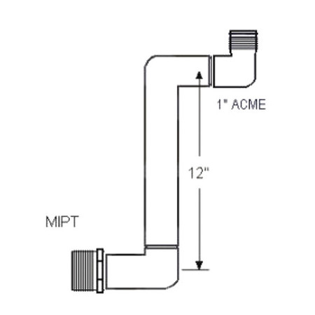 LASCO FITTINGS Swing Joint, 1 in, Schedule 40, White G130212