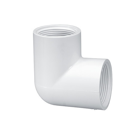 LASCO FITTINGS 90 Elbow, 1 in, Schedule 40, FNPT, White 408010