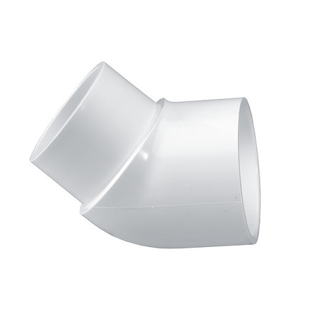 Lasco Fittings 45 Elbow, 1 1/2 in, Schedule 40, White 423015