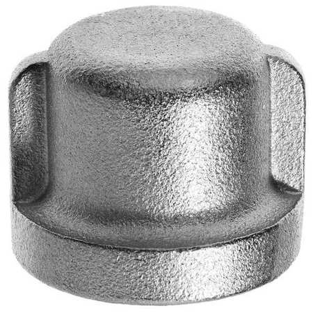 ZORO SELECT Round Cap, 316 SS, 1", FNPT, Class 150 ZUSA-PF-7538