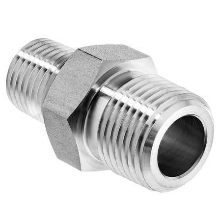 Zoro Select Reducing Hex Nipple, 304 SS, 3/8 x 1/4 ZUSA-PF-7830