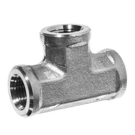 ZORO SELECT Tee, 304 SS, 1/4"Pipe Size, Female NPT ZUSA-PF-7887