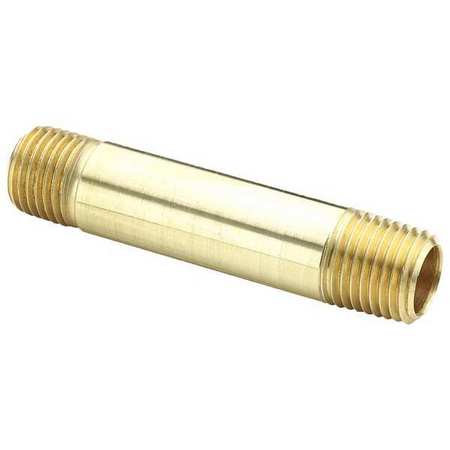 Parker Nipple, Brass, 3/8 in Pipe Size, MNPT 215PNL-6-15