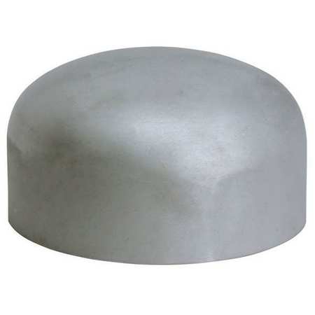 Zoro Select Weld Fitting Cap, 304 SS, 6 in Pipe Size 4381008700