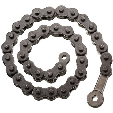 Ridgid Chain, Knurled For Jaw Texture, Steel Jaw 93070