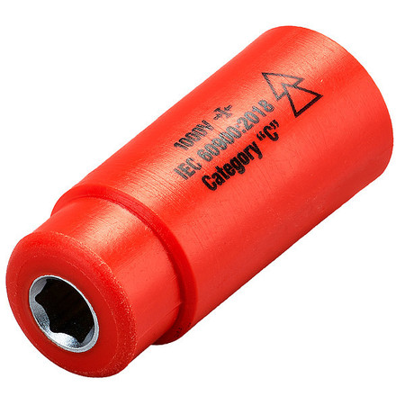 ITL 1/4 in Drive Insulated Socket 15/64 in, 6 mm 07204