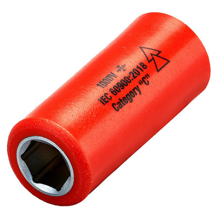 ITL 1/4 in Drive Insulated Socket 10 mm, 25/64 in 07212