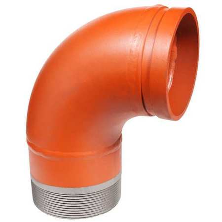 GRUVLOK 90 Elbow Adapter, Ductile Iron, 4 in 0390016509