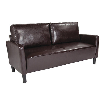 Flash Furniture Washington Park Sofa, Brown Leather SL-SF918-3-BRN-GG