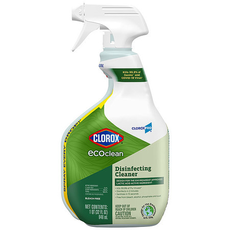 CLOROX Disinfectant Cleaner, Trigger Spray Bottle, Lemon, 9 PK 60213