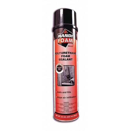 Handi-Foam Multipurpose Spray Foam Sealant, 24 oz, Aerosol Can, Black, 1 Component P30251