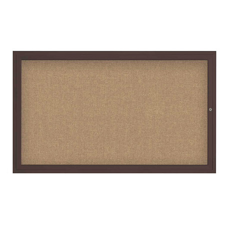 UNITED VISUAL PRODUCTS Corkboard, 48"x36", Buff/Bronze UV4041-BRONZE-BUFF