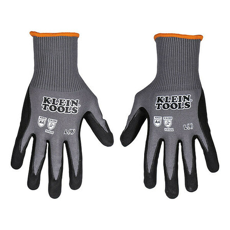 KLEIN TOOLS Knit Dipped Gloves, Cut Level A4, S 60587