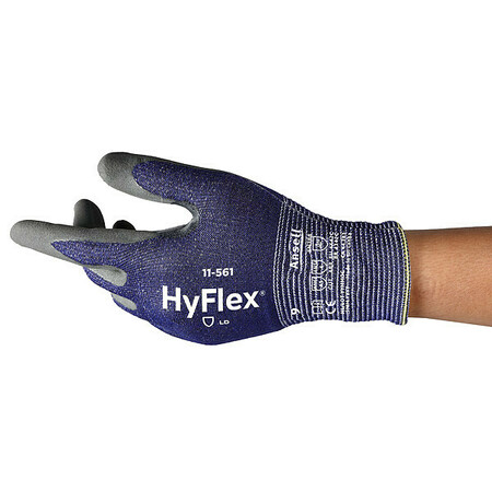 ANSELL Hyflex Cut-Resistant Gloves, A3 Cut, Nitrile, Intercept Knit, Blue/Gray, Large (Size 9), 1 Pair 11-561