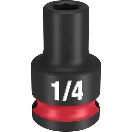 Milwaukee Tool 3/8" Drive Standard Impact Socket 1/4 in Size, Standard Socket, Black Phosphate 49-66-6100