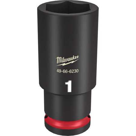Milwaukee Tool 1/2" Drive Deep Impact Socket 1 in Size, Deep Socket, Black Phosphate 49-66-6230