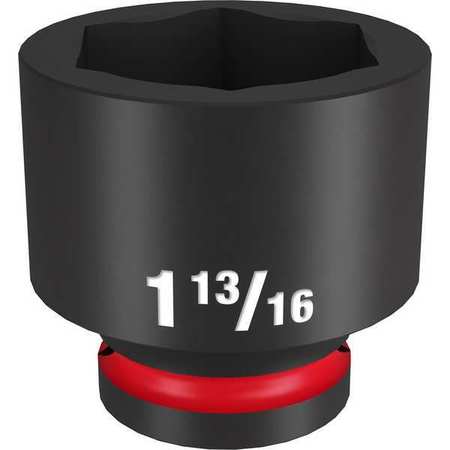MILWAUKEE TOOL 3/4" Drive Standard Impact Socket 1 13/16 in Size, Standard Socket, Black Phosphate 49-66-6320