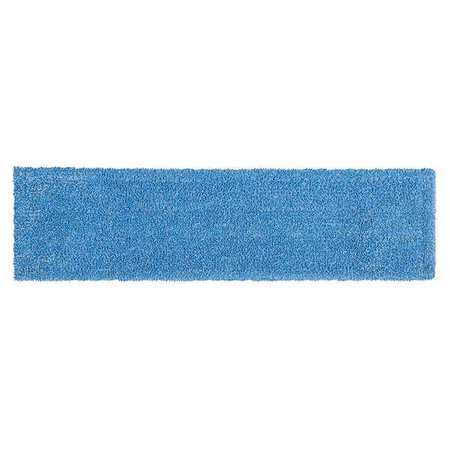 Rubbermaid Commercial Flat Mop Pad, Clip-On Connection, Blue, Microfiber 2132427