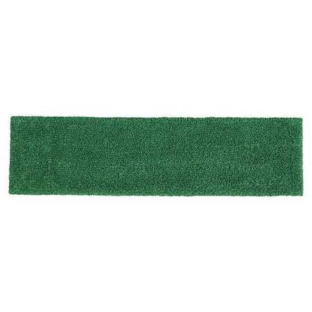 Rubbermaid Commercial Flat Mop Pad, Clip-On Connection, Green, Microfiber 2132431
