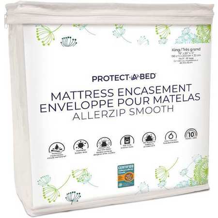 PROTECT-A-BED Mattress Encasement, Twin, 12 in, 75 in BOM1109