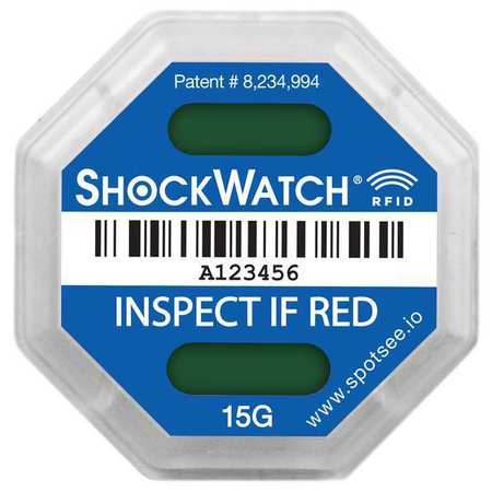SHOCKWATCH RFID Impact Tag, Field-Armable, 15G, PK100 SWRFID-15G
