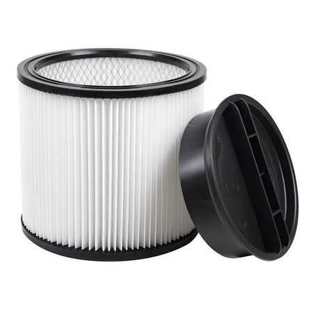 Dayton Vacuum Filter, Fits Dayton Vacuum Brand, Std, Wet/Dry, Paper, Cartridge Filter, 7 1/2 in H 61HV96