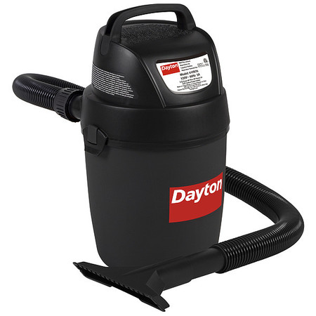 DAYTON Portable Wet/Dry Vacuum, 2 gal, 600 W 61HV76