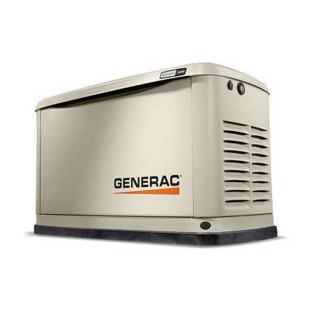 Generac Standby Generator, Natural Gas/Propane, Single Phase, 18kW LP/17kW NG, Air Cooled 7226