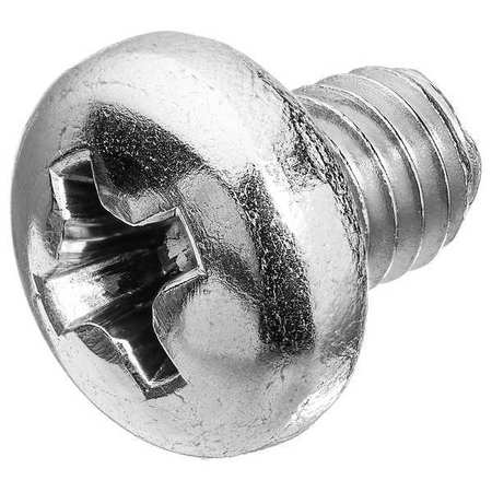 USA INDUSTRIALS 1/4"-28 x 1/2 in Phillips Pan Machine Screw, Passivated 316 Stainless Steel, 10 PK ZSCRW-411