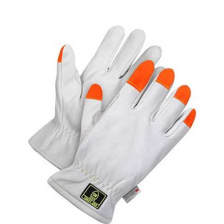 BDG Goatskin Driver Cut Resistant Liner Hi-Viz Fingertips, Size X2L 20-9-1891-X2L