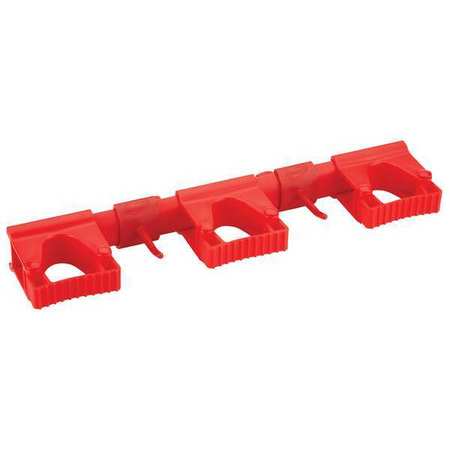 Vikan Tool Wall Bracket, 16 1/2 in L, Red 10114