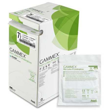 GAMMEX Gammex(R), Poly Disposable Gloves, Polyisoprene, Powder-Free, S ( 7 1/2 ), 50 PK, Green 340055