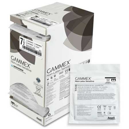 GAMMEX Gammex(R), Latex Disposable Gloves, Latex, Powder-Free, S ( 7 1/2 ), 50 PK, Beige 340007