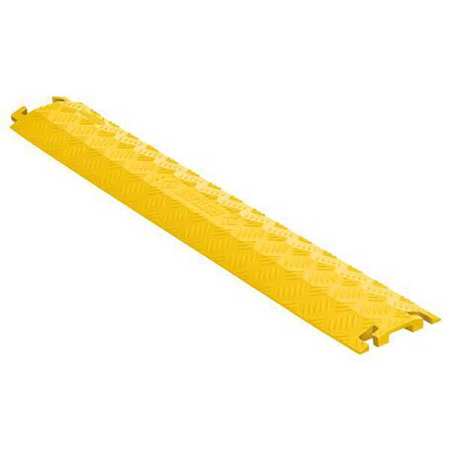 FASTLANE Cable Protector, 1 Channel, 5-3/4"W, Yellow FL1X1.5-Y