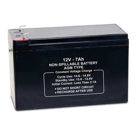 Zoro Select Sealed Lead Acid Battery, 12VDC, 7Ah 47015