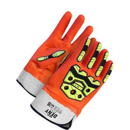 BDG BDG Hi-Viz Orange Chemi-X Glove with Impact Moulds, Size L 99-1-503-L