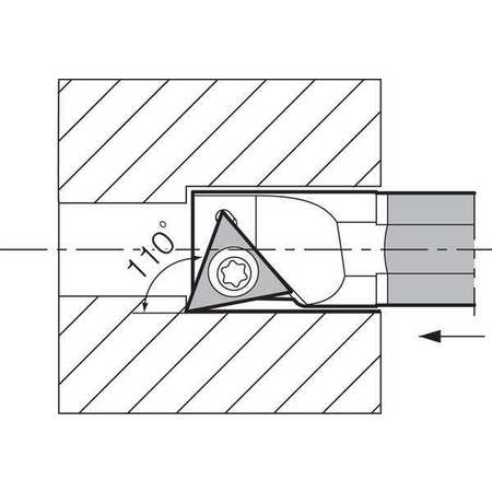 Kyocera Boring Bar, Positive Rake, Right-Hand C06JSTXBR06075