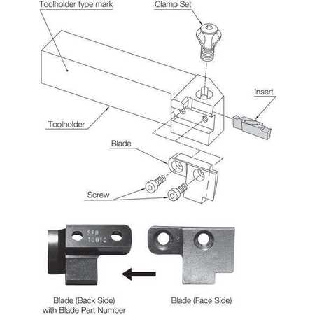 Kyocera Face Grooving Toolholder GFVTR2525M501C