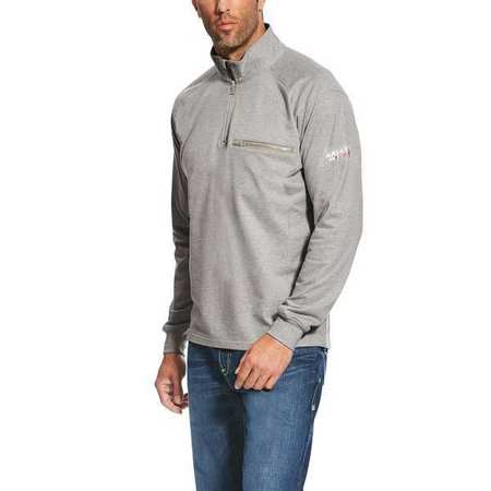 ARIAT FR 1/4 Zip, Men's, 2XL, Gray, Regular 10022334