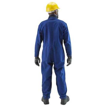 Ansell Coverall, Nomex, Blue, XL, Hook-and-Loop 66-677