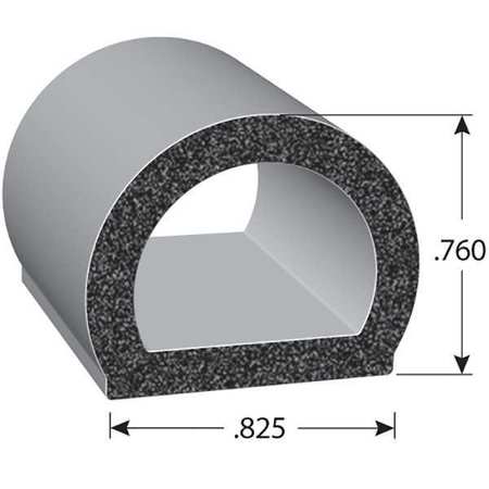 FAIRCHILD Foam Rubber Seal w/Adhesive Back, 0.76 in RS1023-50